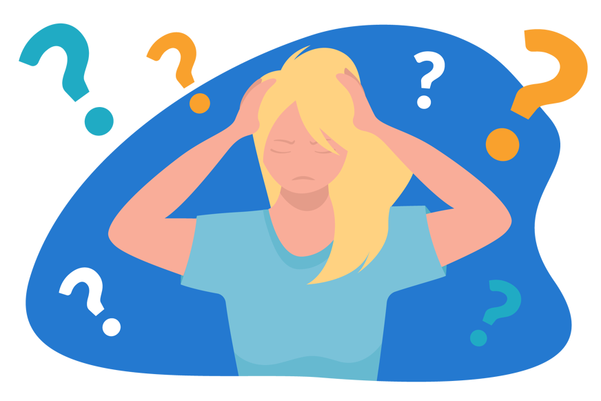 woman struggling with choices
